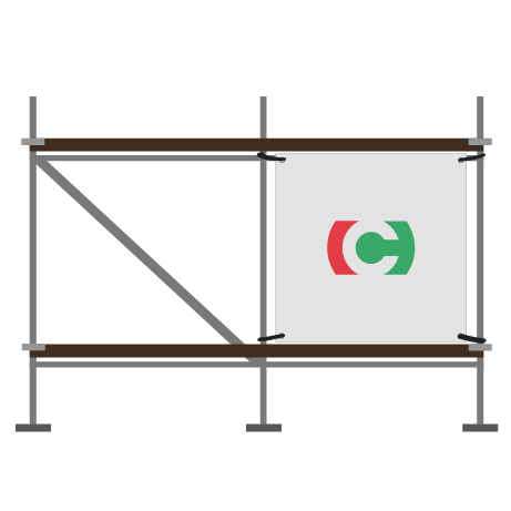 Gerüstbanner | B 250 cm x H 100 cm | einseitig bedruckt